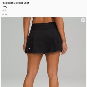 Pace Rival Skirt 12 inch length